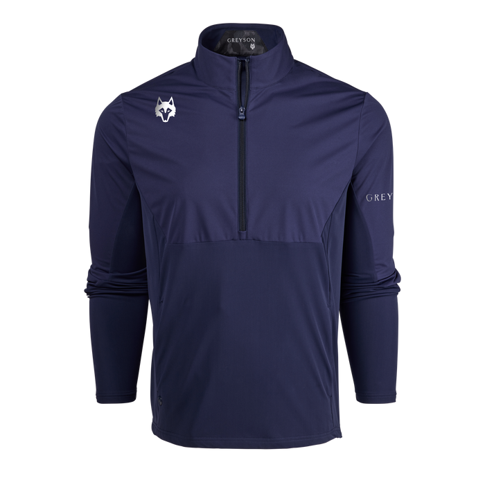 Maltese Blue Players Club Colorado Hybrid Quarter-Zip - Front View | Greyson Clothiers