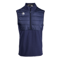 Maltese Blue Gratiot Hybrid Quarter-Zip Vest Quilted Front, Wolf Logo - Front View | Greyson Clothiers