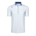 Arctic Geometric Print Men's Golf Polo, Contrast Collar - Front View | Greyson Clothiers