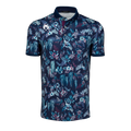 Falcon Players Club Night Lurk Botanical Print Golf Polo - Front View | Greyson Clothiers