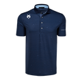 Maltese Blue Players Club Ponderous Wolf Short Sleeve Polo - Front View | Greyson Clothiers