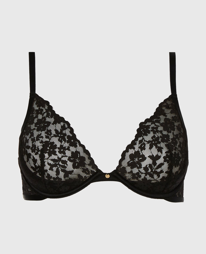 Plunge Bra in Tuxedo Black