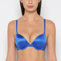 Plunge Opulent Lace Cup Bra with Lace Wing in Dazzling Blue
