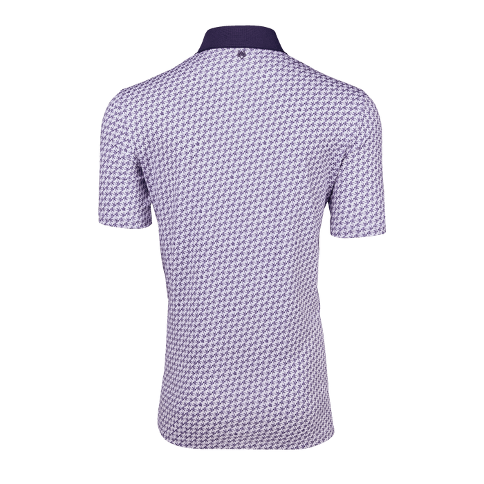 Hyacinth Poison Dart Polo - Back View, Moisture-Wicking Printed Performance Golf Polo | Greyson Clothiers