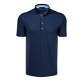 Maltese Blue Ponderous Wolf Short Sleeve Golf Polo - Front View, Allover Print | Greyson Clothiers