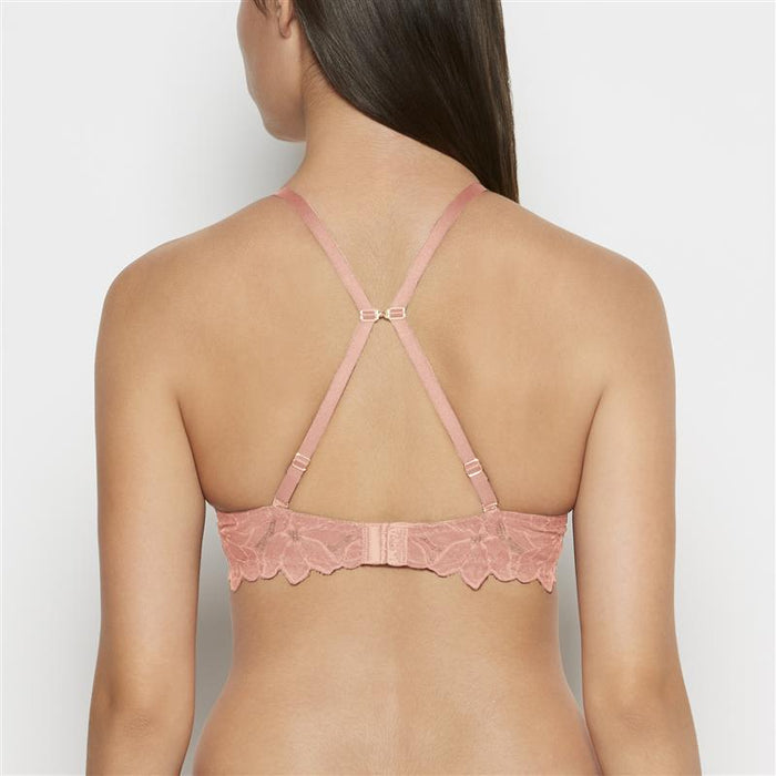 Push Up Bra with all over Reverie Lace in Old Rose