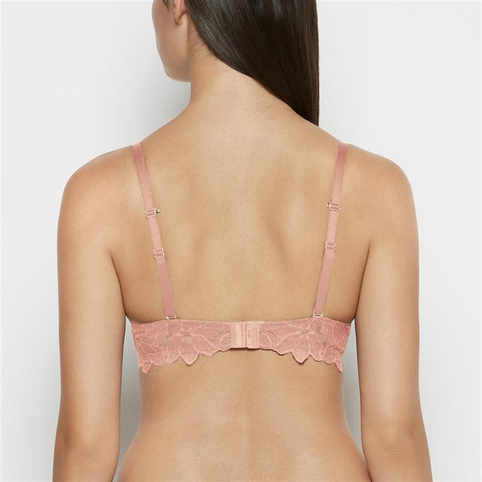 Push Up Bra with all over Reverie Lace in Old Rose