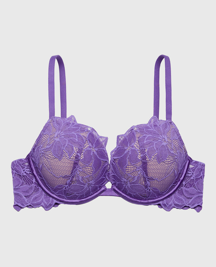 Push up bra with all over Reverie Lace in Purple Opulence