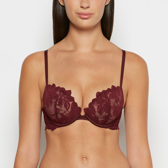 Push up bra with all over Reverie Lace in Russian Ruby