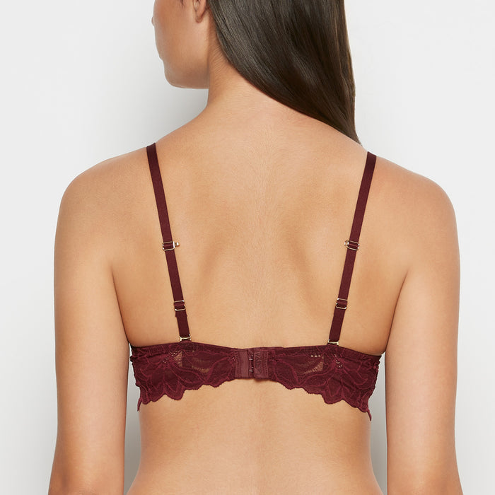 Push up bra with all over Reverie Lace in Russian Ruby
