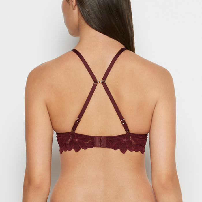 Push Up Bra with all over Reverie Lace in Russian Ruby
