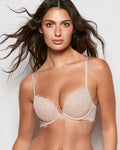 Push Up Bra with Allover Lace in Rosetan