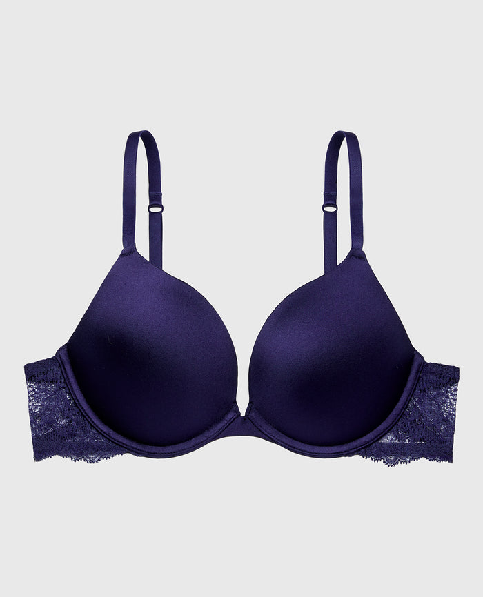 Push Up Bra With Lace Wing in Ocean Cavern
