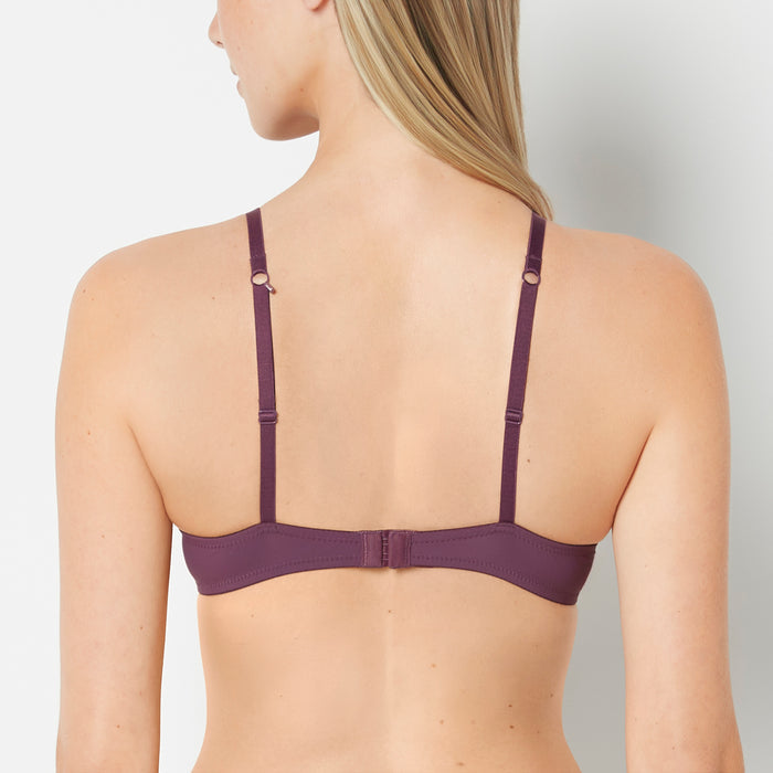 Push Up Bra with Poetic Lace in Blackberry Wine