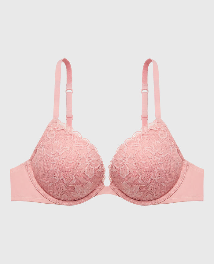 Push Up Bra with Poetic Lace in Rose Elegance
