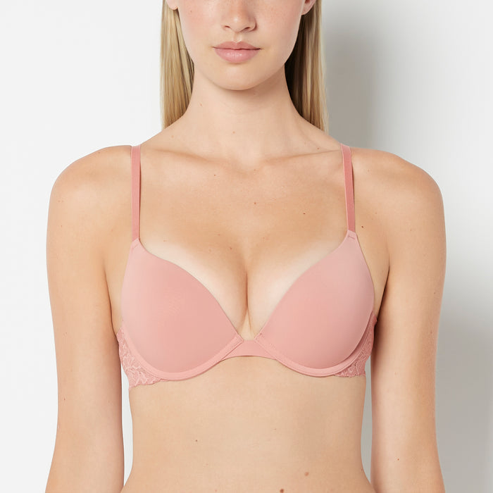 Push Up Bra with Poetic Lace Wing in Desert Sand