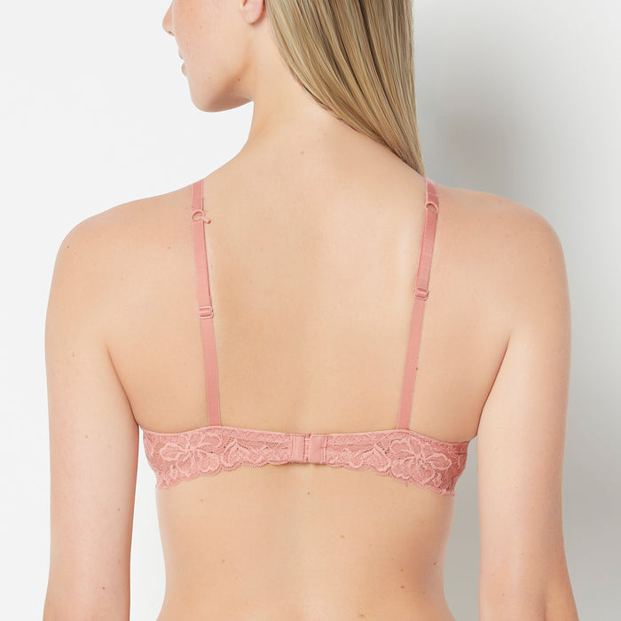 Push Up Bra with Poetic Lace Wing in Desert Sand