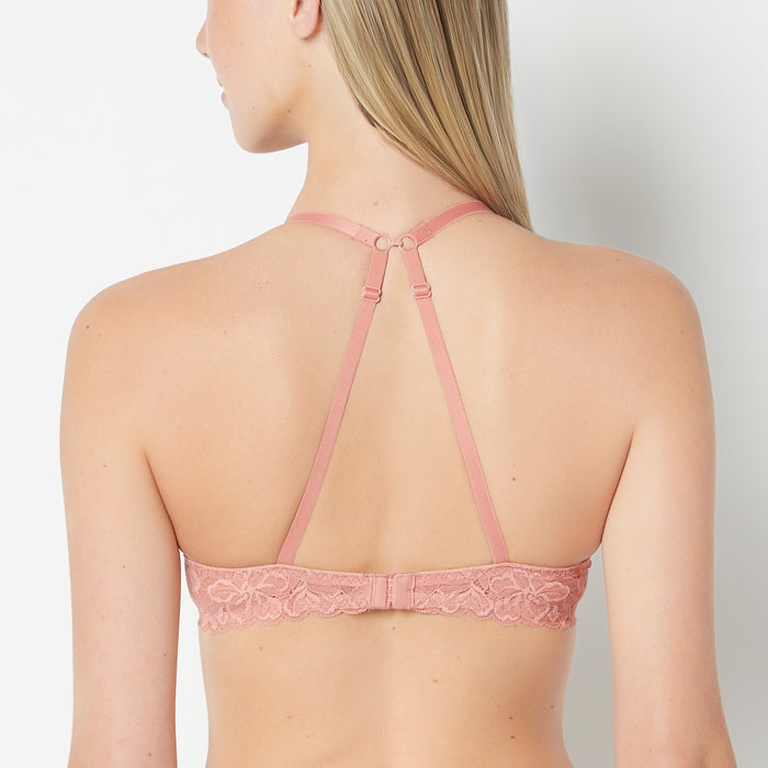 Push Up Bra with Poetic Lace Wing in Desert Sand
