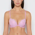 Push up Opulent Lace bra with Mesh Wing in Orchid