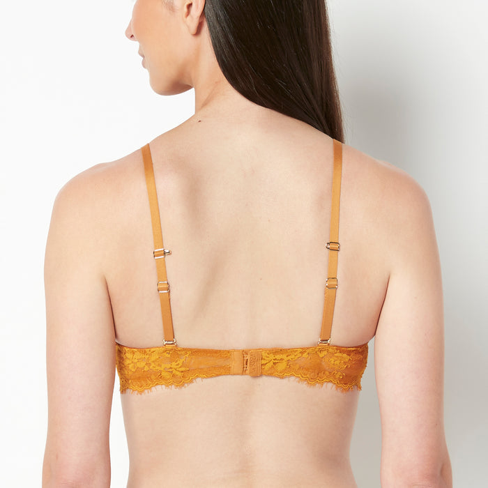 Push Up Plunge Bra with Bewitched Lace in Golden Glow