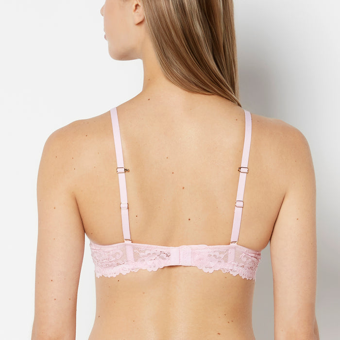 Push Up Plunge bra with Romantic Lace Wing in Sweet Dream