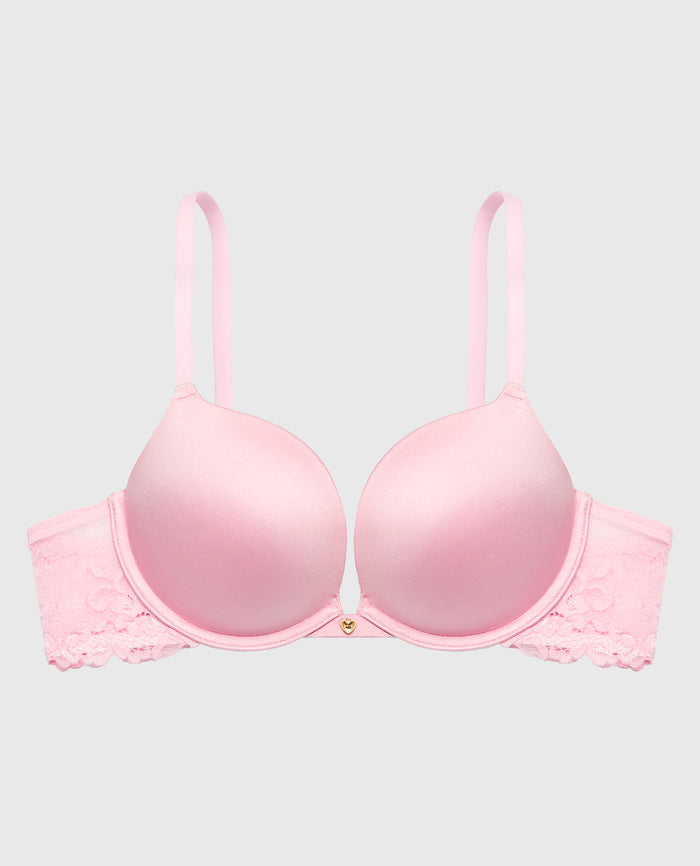 Push Up Plunge bra with Romantic Lace Wing in Sweet Dream