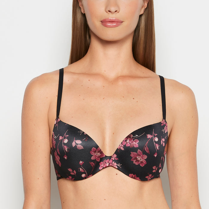 Push Up Plunge Bra with Wide Wings in Goddess Floral