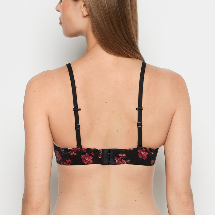 Push Up Plunge Bra with Wide Wings in Goddess Floral
