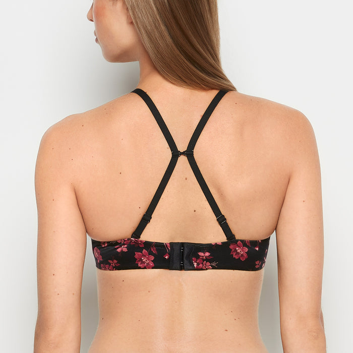Push Up Plunge Bra with Wide Wings in Goddess Floral