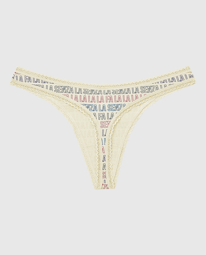 Remix Cotton Thong Panty