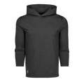 Dark Grey Heather Rhinebeck Hoodie - Front View, Wolf Logo Detail | Greyson Clothiers
