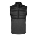 Shepherd/Dk Grey Heather Rhinebeck Hybrid Quarter-Zip Vest - Front View | Greyson Clothiers