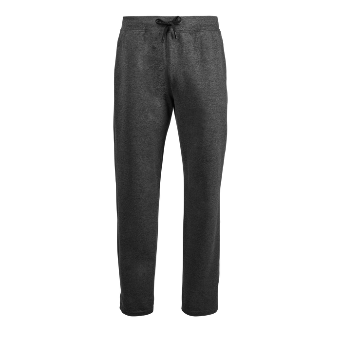 Dark Grey Heather Rhinebeck Sport Pant - Front View, Men's Stretch Lounge Pant, Open Cuff | Greyson Clothiers