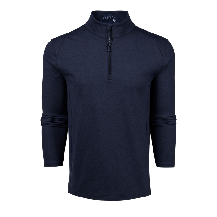 Maltese Blue Rhinebeck Sport Quarter-Zip Men's Golf Midlayer - Front View | Greyson Clothiers