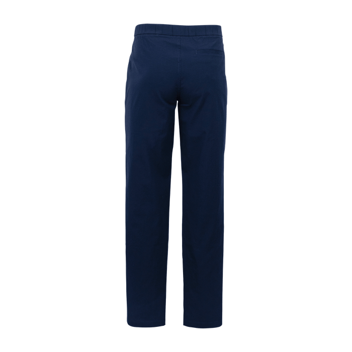 Greyson Clothiers Rhodes Seersucker Pant in Maltese Blue - Back View, Welt Pocket | Greyson Clothiers