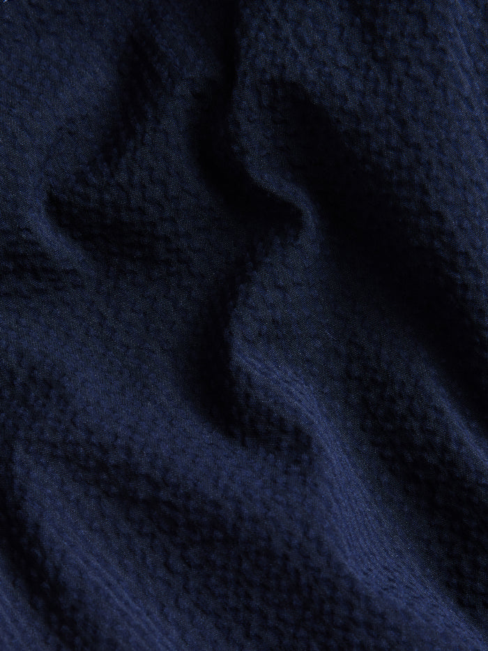 Rhodes Seersucker Pant - Maltese Blue Puckered Seersucker Fabric Texture Close-Up | Greyson Clothiers