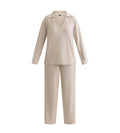 Ribbed Jersey Set in Beige