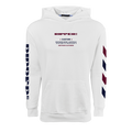 Arctic Ripper GC Aspen Hoodie - Front View, Ripper GC Chest Graphic & Chevron Sleeve Detail | Greyson Clothiers