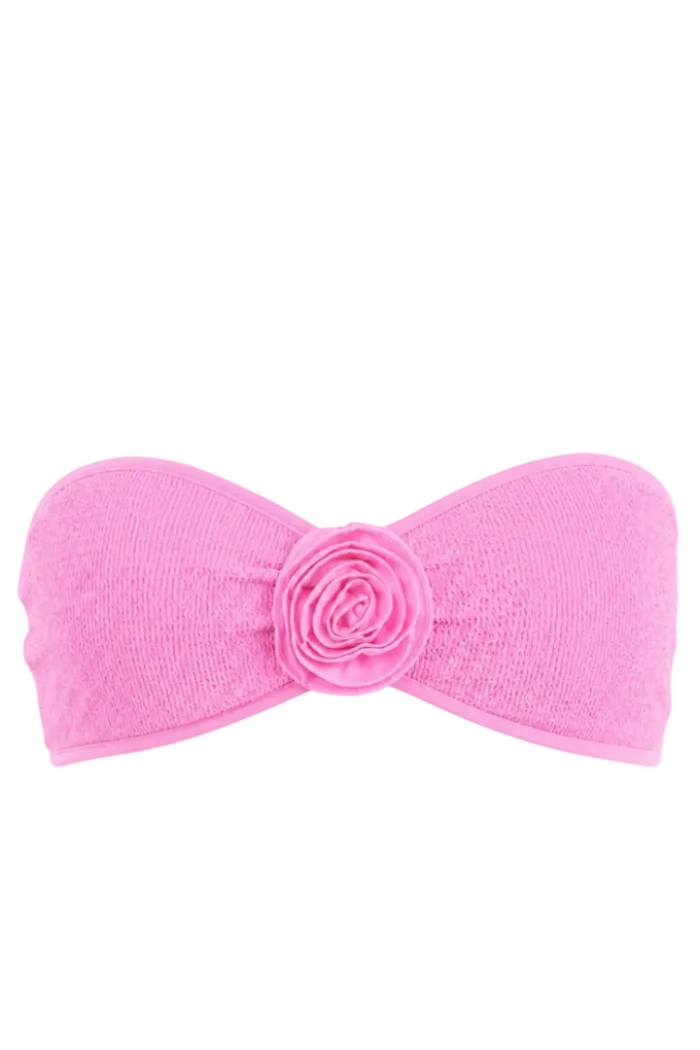 ROSE PALMA BANDEAU BOW BIKINI TOP
