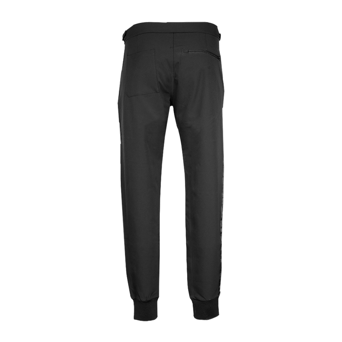 Greyson Clothiers Rumson Jogger in Shepherd - Back View, Ribbed Cuff & Back Zip Pocket | Greyson Clothiers