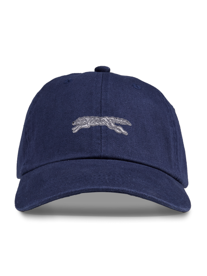 Maltese Cotton Twill Running Wolf Dad Hat - Front View | Greyson Clothiers