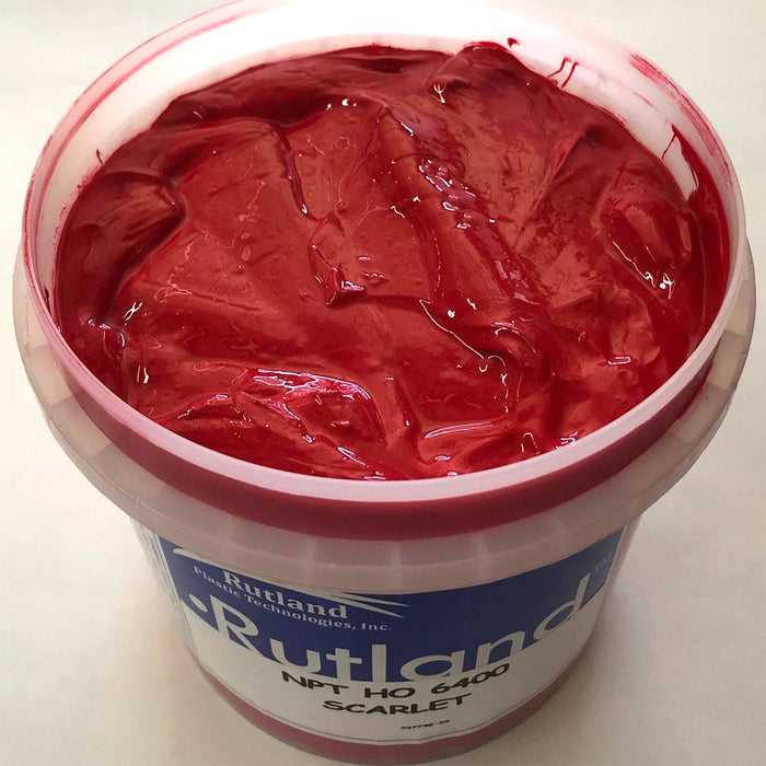 RUTLAND Chill LC Scarlet 6400 PLASTISOL OIL BASE INK FOR SILK SCREEN PRINTING