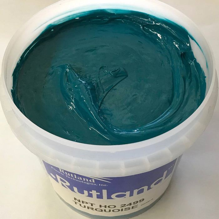 RUTLAND EH2499 Chill LC Turquoise 2499 PLASTISOL OIL BASE INK FOR SILK SCREEN PRINTING