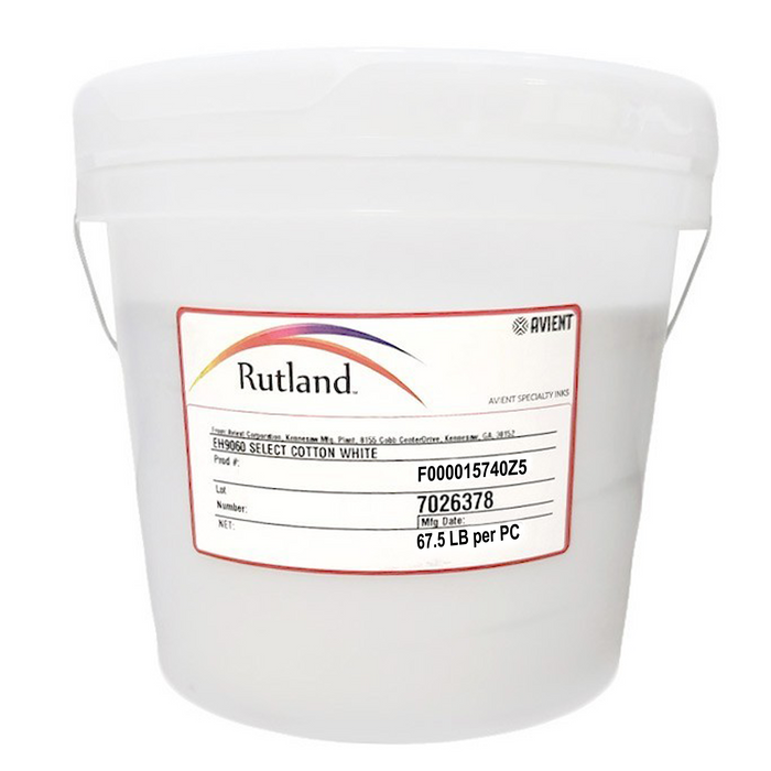 RUTLAND EH9060 SELECT COTTON WHITE PLASTISOL OIL BASE INK FOR SILK SCREEN PRINTING