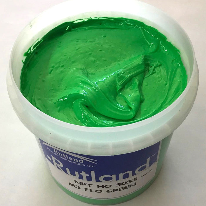 RUTLAND M33033 Chill LC Fluor Green PLASTISOL OIL BASE INK FOR SCREEN PRINTING