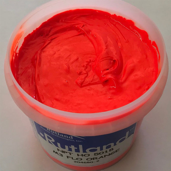 RUTLAND M35018 Chill LC Fluor Orange PLASTISOL OIL BASE INK FOR SCREEN PRINTING