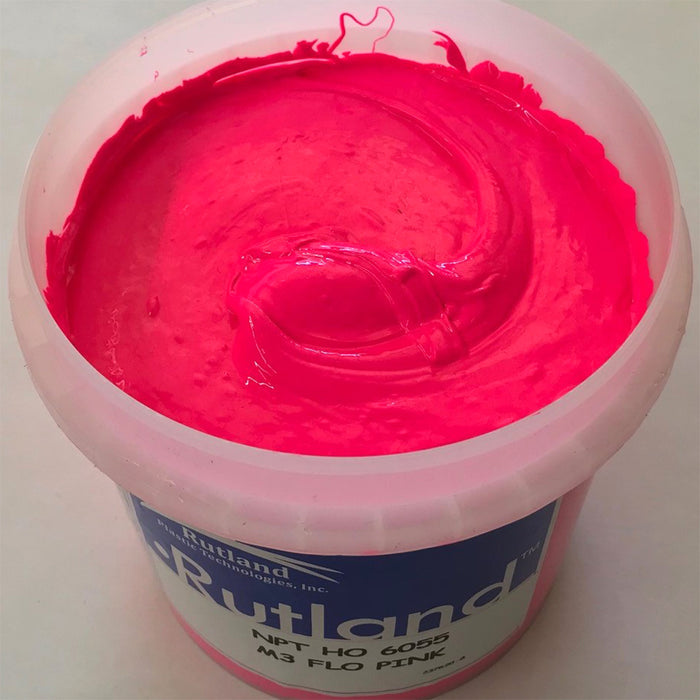 RUTLAND M36055 Chill LC Fluor Pink PLASTISOL OIL BASE INK FOR SCREEN PRINTING