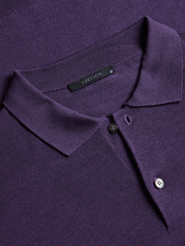 Jesper Merino Saratoga Sweater Polo - Ribbed Collar & Button Placket Detail | Greyson Clothiers
