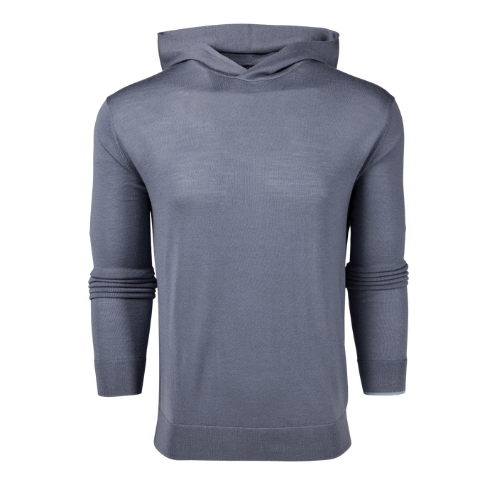 Falcon Merino Wool Saratoga Sweater Hoodie - Front View | Greyson Clothiers