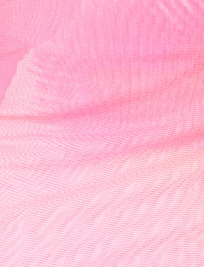 Close-up of the TIGERMIST SARIAH TOP in Macro Floral Pink Blossom, showcasing its flowing, textured pink fabric with gentle folds and soft lighting for a smooth, delicate look.